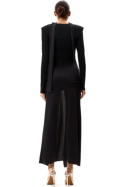 Платье с асимметричной юбкой Noir