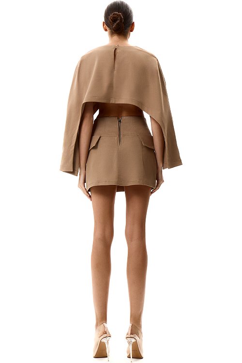 Юбка-мини с декоративными карманами