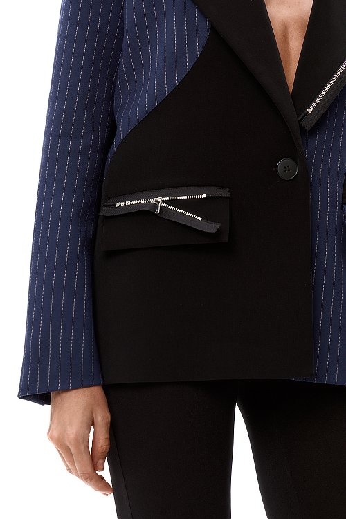 Жакет комби с молниями