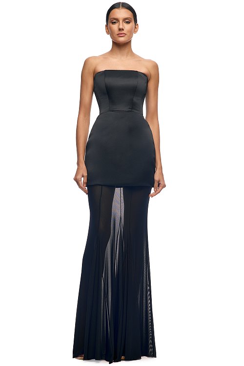 Корсетное бюстье с юбкой из сетки